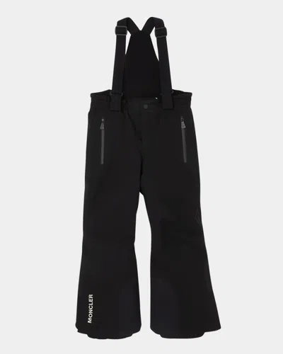 Moncler Kid's Logo-print Ski Trousers In Black