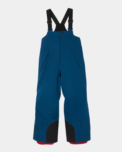 Moncler Kid's Logo-print Ski Trousers In Blue