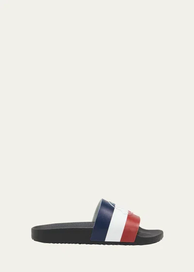 MONCLER KID'S PETIT BASILE LOGO SLIDES, TODDLERS/KIDS