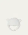 Moncler Kid's Teddy Cap With Earflaps In White