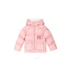 Moncler Kids Abbaye Nylon Down Jacket In Pink
