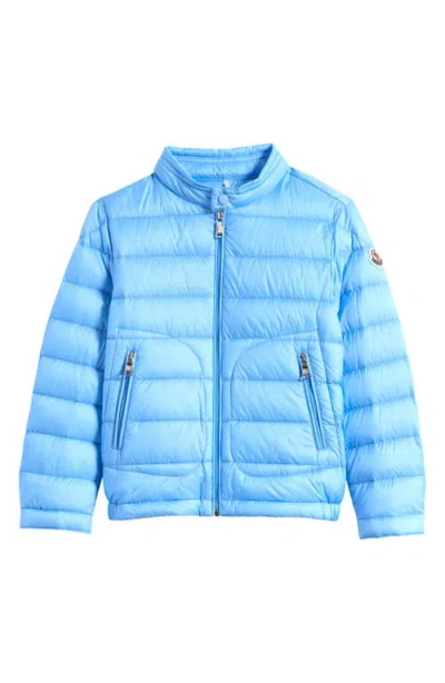 Moncler Kids' Acorus Packable Down Jacket In Pastel Blue