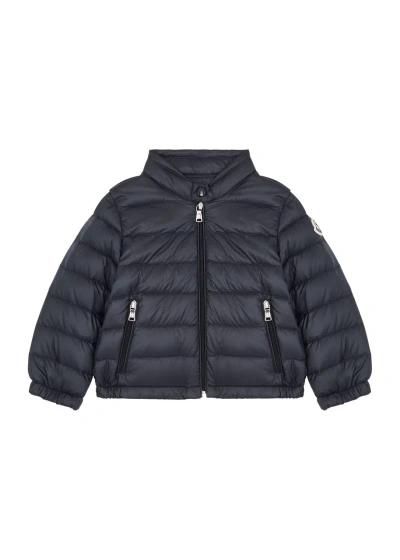 Moncler Kids Acorus Quilted Shell Jacket In Navy