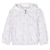 Moncler Kids Alose Logo Print Hooded Jacket In Purple