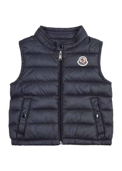 Moncler Kids Amaury Quilted Shell Gilet (6 Months-3 Years) In Blue