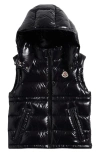 Moncler Kids' Ania Down Hooded Vest In Black