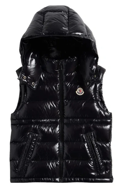 Moncler Kids' Ania Down Hooded Vest In Black