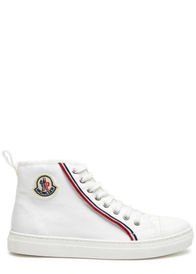 Moncler Kids Anyse Ii Canvas Hi-top Sneakers In White