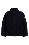 Moncler Kids' Bacui Mixed Media Down Jacket In Black