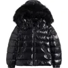 Moncler Kids' Badyf Down Jacket With Faux Fur Trim In Black