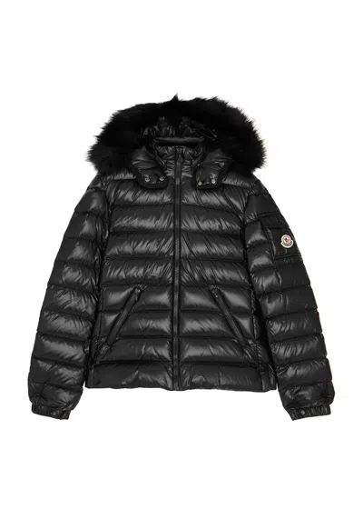 Moncler Kids Badyf Faux Fur-trimmed Quilted Shell Jacket (12-14 Years) In Black