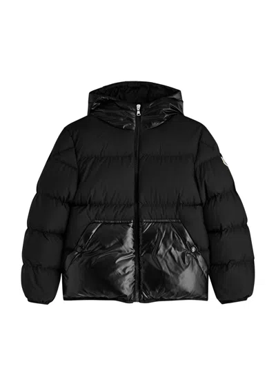 Moncler Kids Barin Quilted Shell Jacket In Black