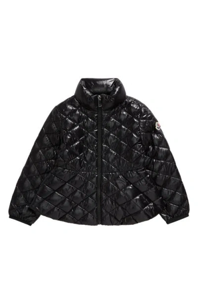 Moncler Kids' Barive Diamond Quilted Down Jacket In Black
