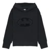 Moncler Kids Batman Logo Cotton Hoodie In Black