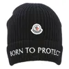 MONCLER MONCLER KIDS BLACK BORN TO PROJECT LOGO-PATCH RIBBED KNIT BEANIE