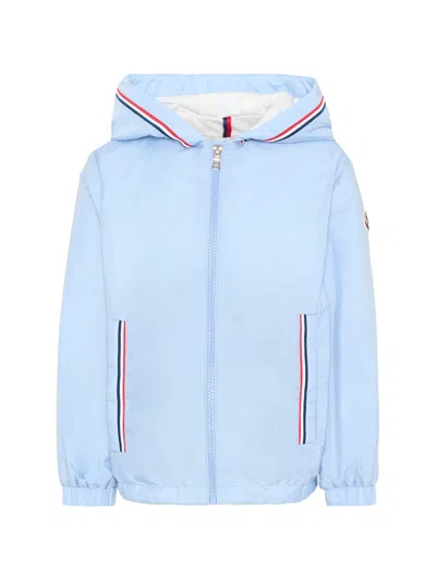 Moncler Kids Boys' Mini Hooded Jacket With Comfortable Lining In Clear Blue