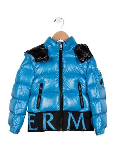 Pre-owned Moncler Kids Boys Puffer Down Jacket In Blue