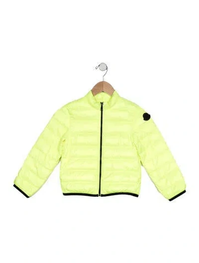 Pre-owned Moncler Kids Boys Zip-up Jacket In Yellow