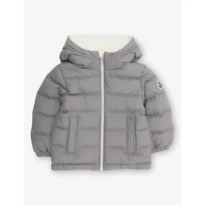 Moncler Babies' Kids' Brannock Logo-patch Padded Shell Jacket 6 Months - 3 Years Charcoal