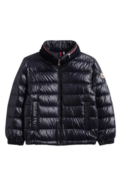 Moncler Kids' Brendann Water Repellent Down Puffer Jacket In Black