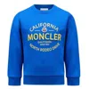 Moncler Kids California Rodeo Drive Embroidered Sweatshirt In Blue