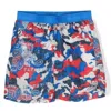 Moncler Kids Camouflage Maya Sea Print Swim Shorts In Blue