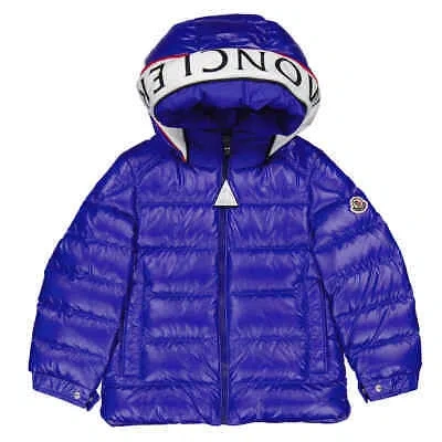 Pre-owned Moncler Kids Cardere Nylon Down Jacket, Size 4a In Green