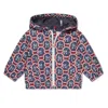 Moncler Kids Clarinet Monogram Hooded Jacket In Blue