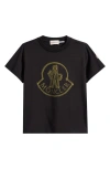 Moncler Kids' Cockerel Logo Graphic T-shirt In Black