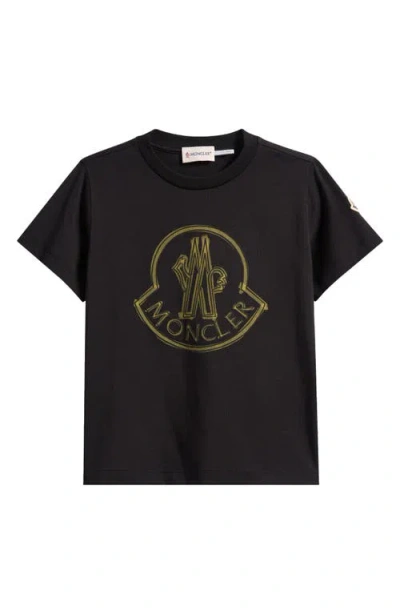 Moncler Kids' Cockerel Logo Graphic T-shirt In Black