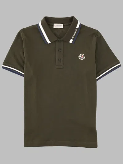 Moncler Polo Maniche Corte In Green