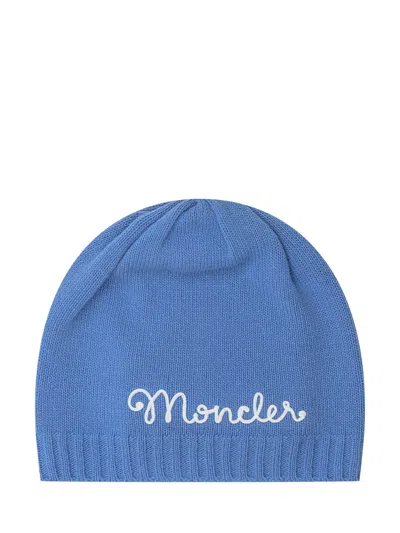 Moncler Kids Cozy Mini Hat For Kids In Azzurro
