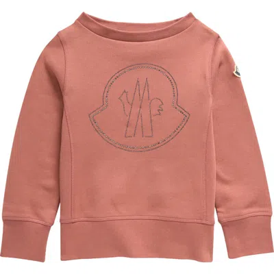 MONCLER MONCLER KIDS CRYSTAL LOGO GRAPHIC SWEATSHIRT