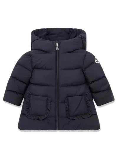 Moncler Kids' Down-filled Mini Coat With Adjustable Hood In Blue