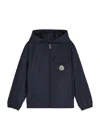 Moncler Kids Ebo Hooded Shell Jacket (8-10 Years) In Navy