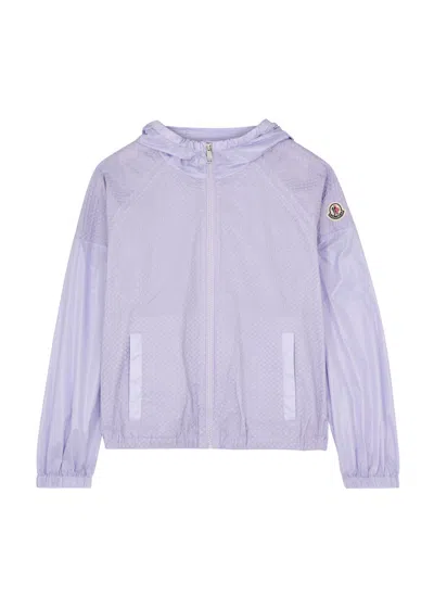 Moncler Kids Edipo Hooded Shell Jacket (8-10 Years) In Purple