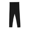 Moncler Kids Elasticated Logo Patch Leggings In Black