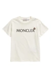 Moncler Enfant Logo Patch Crewneck T-shirt In White