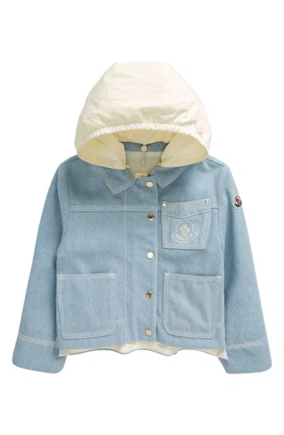 Moncler Kids' Esbly Denim Jacket In Celestial Blue