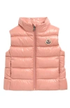 Moncler Kids' Ghany Down Puffer Vest In Pink