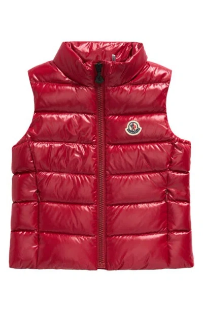 Moncler Kids' Ghany Down Puffer Vest In Red