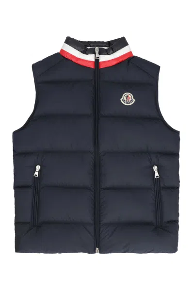 Moncler Kids Ghany Down Vest In Blue
