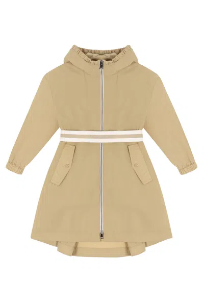 Moncler Kids Girls' Aloysha Hooded Windbreaker In Beige