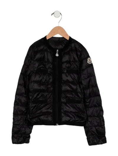 Pre-owned Moncler Kids Girls Down Coat In Black