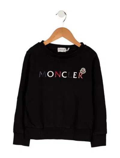 Pre-owned Moncler Kids Girls Logo Sweater In Black