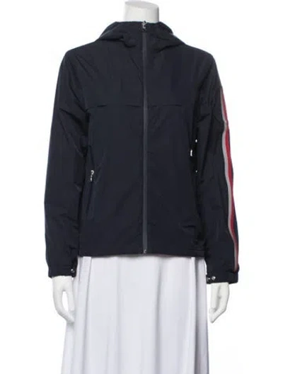 Pre-owned Moncler Kids' Girls' Reflective Strip  Jacket In Multicolor