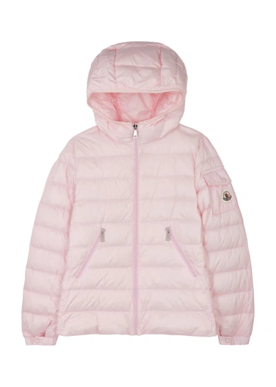 Moncler Kids Gles Quilted Shell Jacket In Light Pink