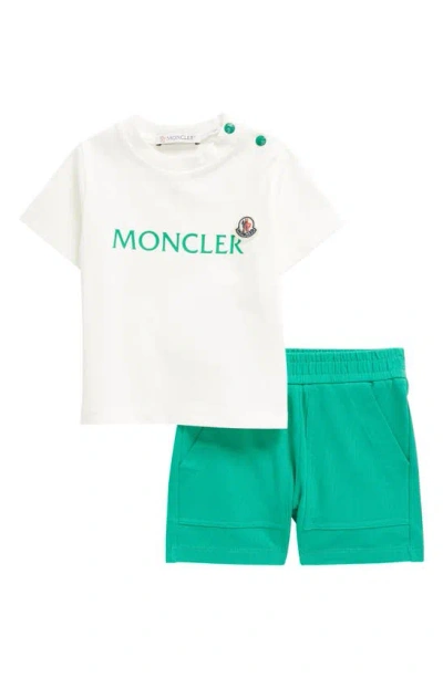 Moncler Baby Boy's & Little Boy's Logo T-shirt & Shorts Set In Aqua