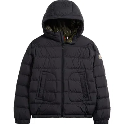 Moncler Kids' Grecois Hooded Down Jacket In Blue