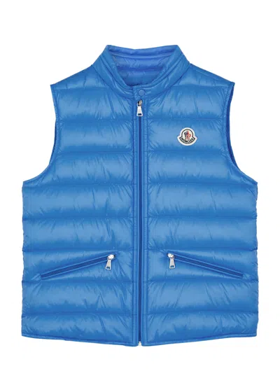 Moncler Kids Gui Quilted Shell Gilet (12-14 Years) In Blue